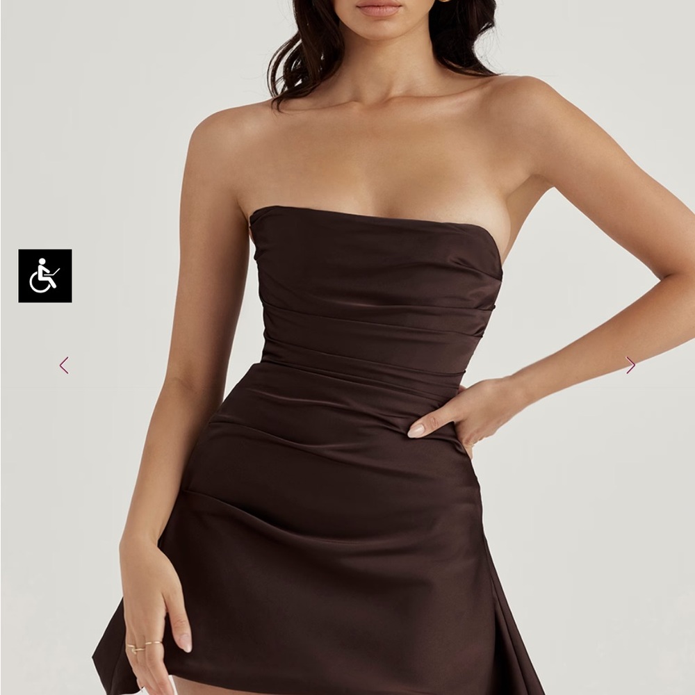 House of CB Strapless Chocolate Dress